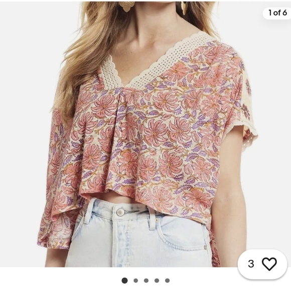 Leilani Cropped Crochet Lace Top - Picture 5 of 10